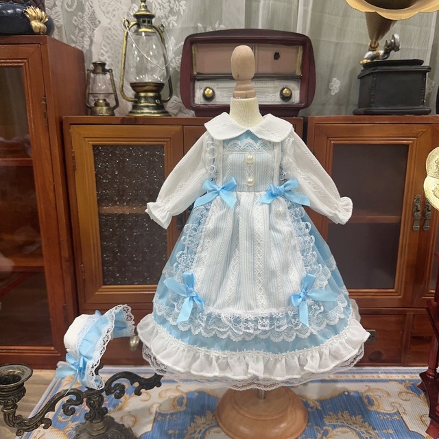 DD,SD,MDD,MSD,YOSD メイド服 ドールドレス 水色 人形用