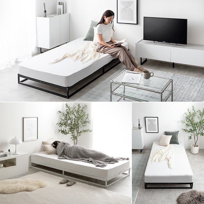 【セミダブル】【フレームのみ】 すのこ ハイバック パイプベッド すのこ セミダブル フレームのみ | FIGARO