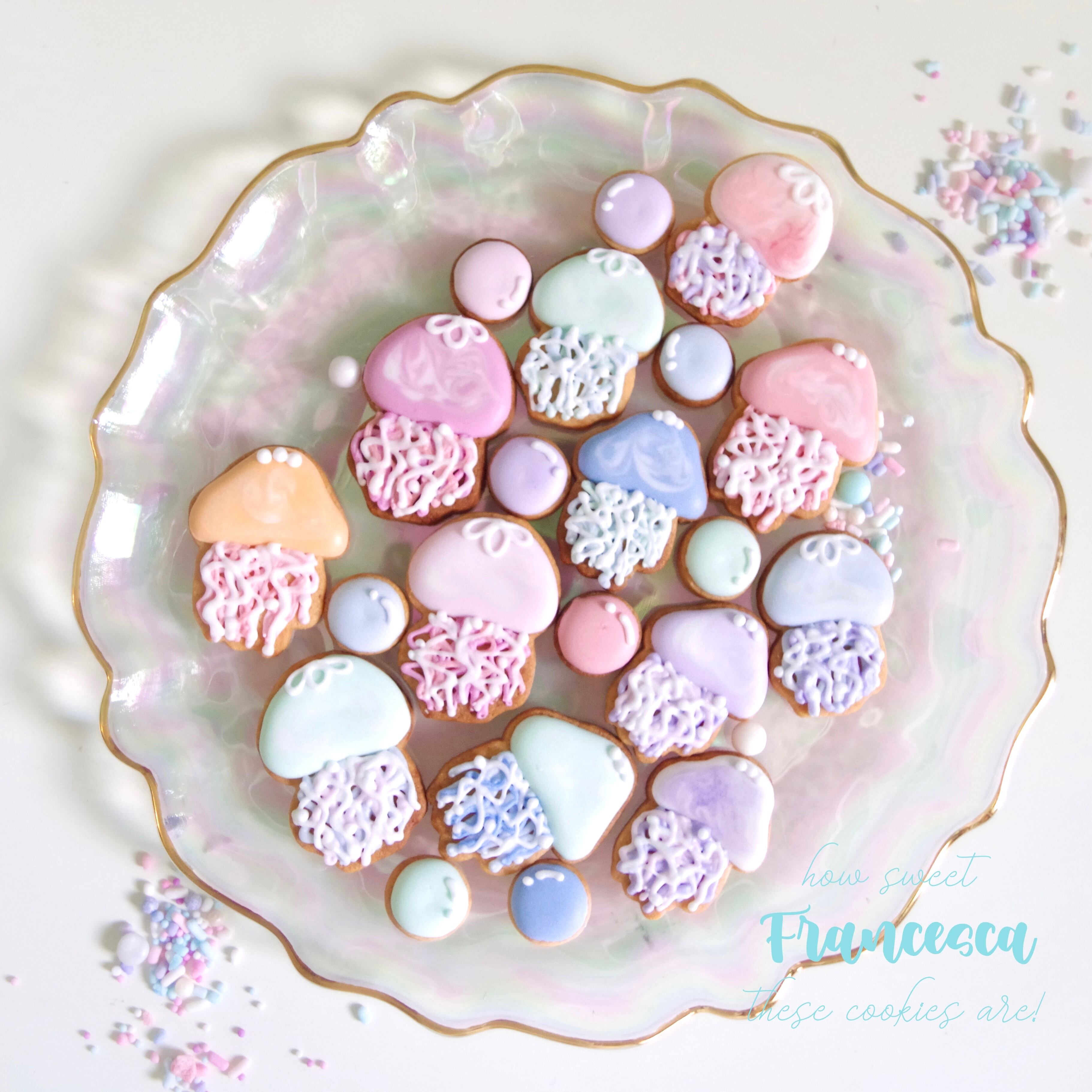 クラゲのアイシングクッキー | Francesca von Sweets