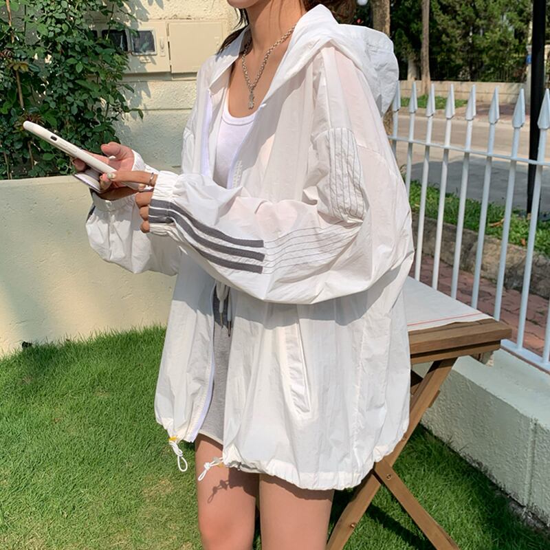 薄手レディースサマーカーディガンフードジャケット スタイル 夏物 スーパーモール80841658112