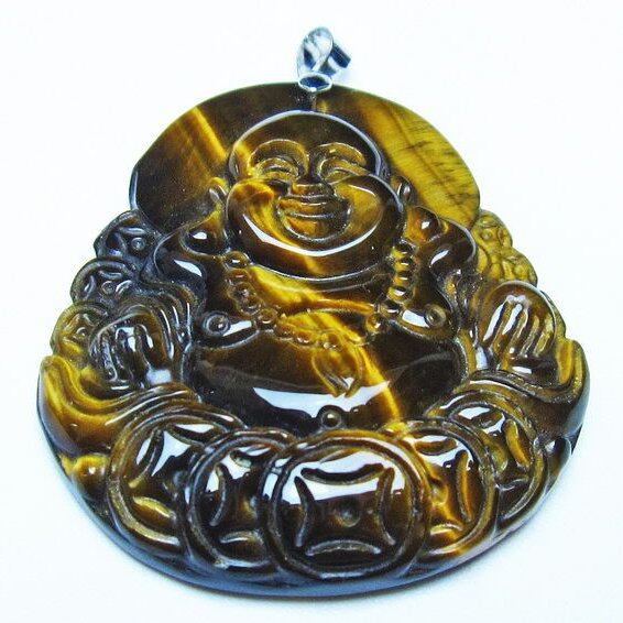 イエロータイガーアイ ペンダント 布袋様 タイガーアイ 一点物 メール便可 [M便 1/20] 112-11493