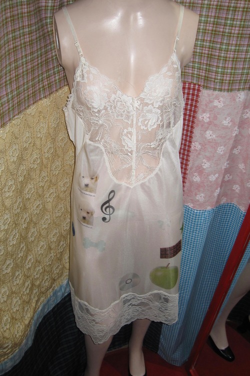 NETSU − print lingerie dress