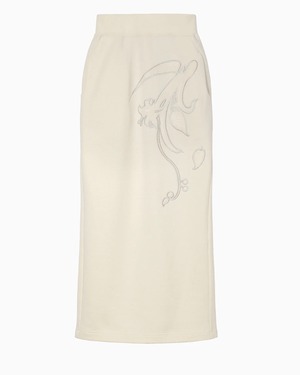 【Mame Kurogouchi】Floral Embroidery Sweat Skirt