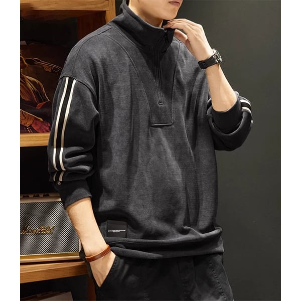 Half-zip design sweat P643