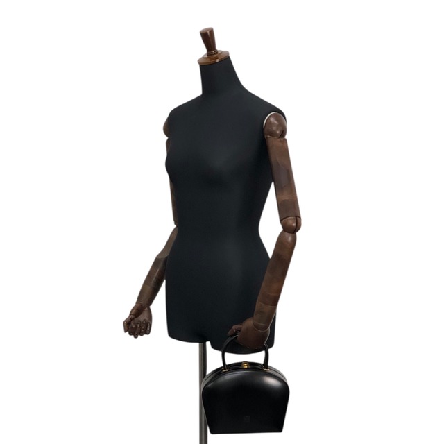 LOEWE ロエベ ハンドバッグ ブラック アナグラム ロゴ レザー トップハンドル バニティ vintage ヴィンテージ オールド nxkdzt