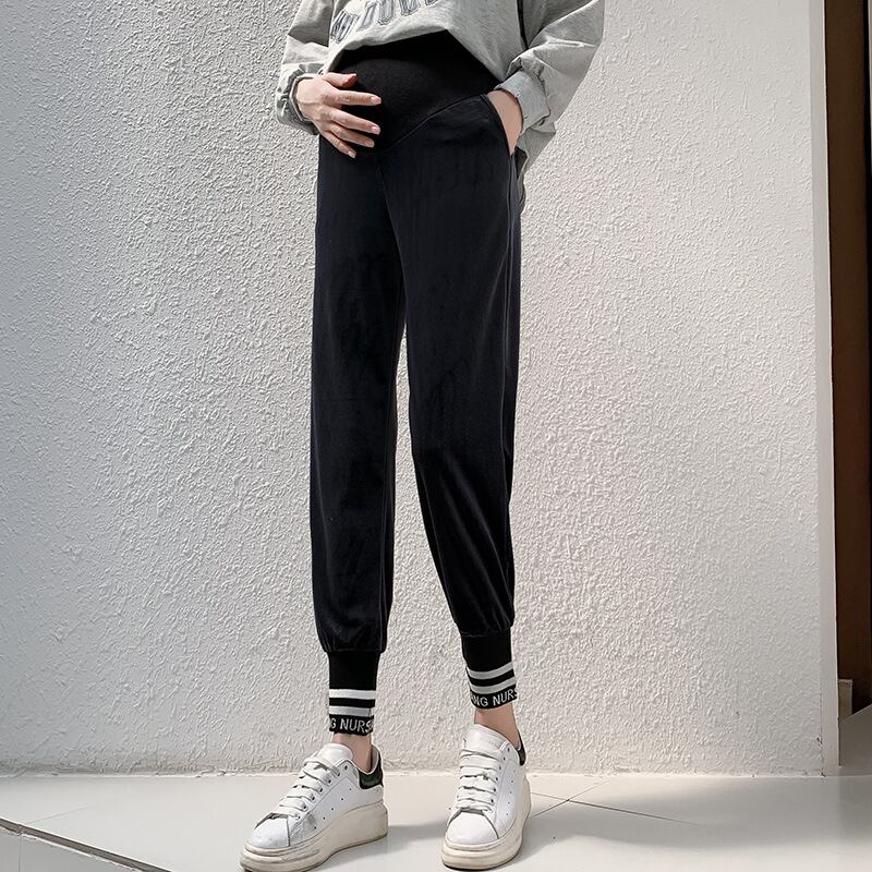 【新作】【送料無料】 マタニティウェア2020秋/冬の新しいファッション伸縮性スウェットパンツ、足首、アウターウェア妊婦の腹部リフトパンツ-アリババ エラスティック オータム 秋物 ウィンター 冬物 expec239097112077