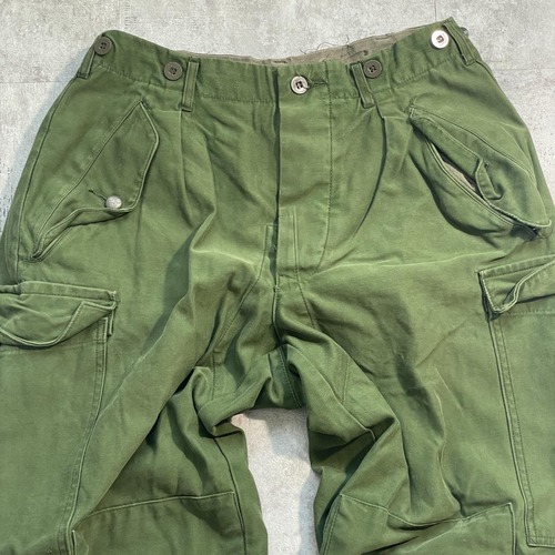 60s- スウェーデン軍 実物 M-59 フィールドパンツ C46 w26 詳細写真3