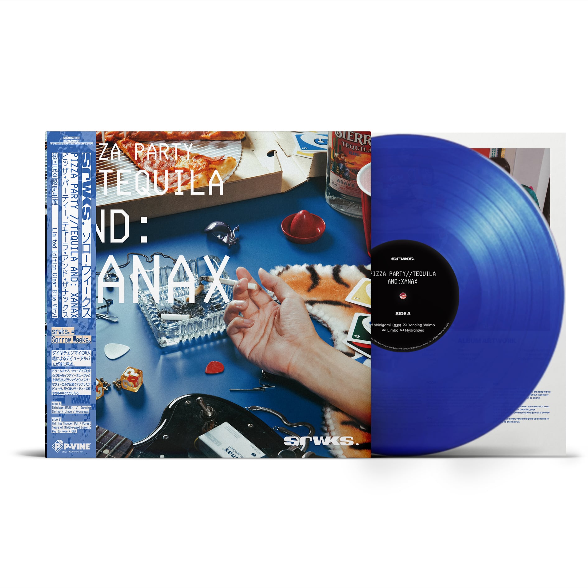 【予約商品 / 03.04 Release】srwks. / Pizza Party, Tequila And Xanax（Ltd Clear Blue LP w Japanese Obi）
