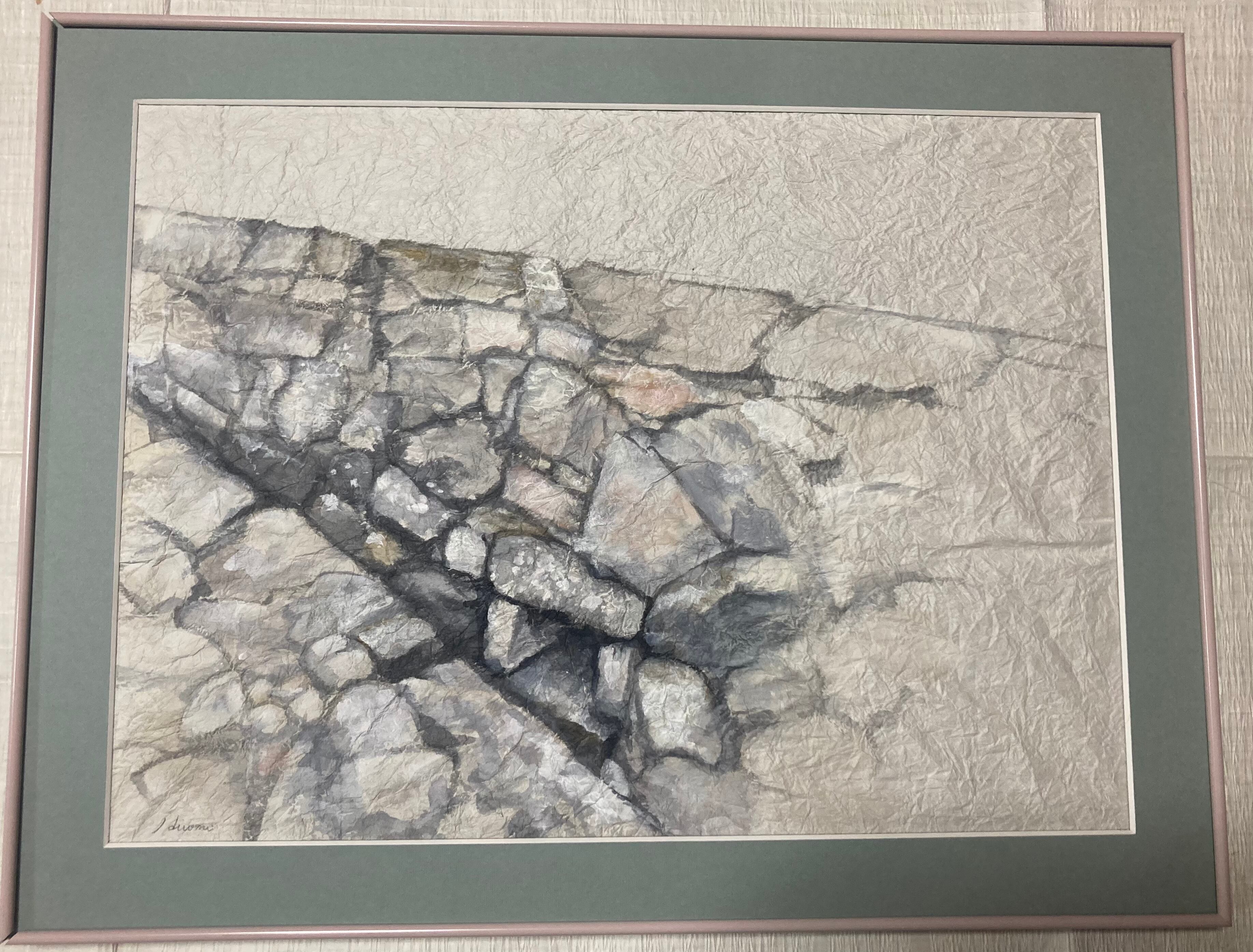 絵画 水彩画 百舌鳥に沈丁花 | アトリエひろ