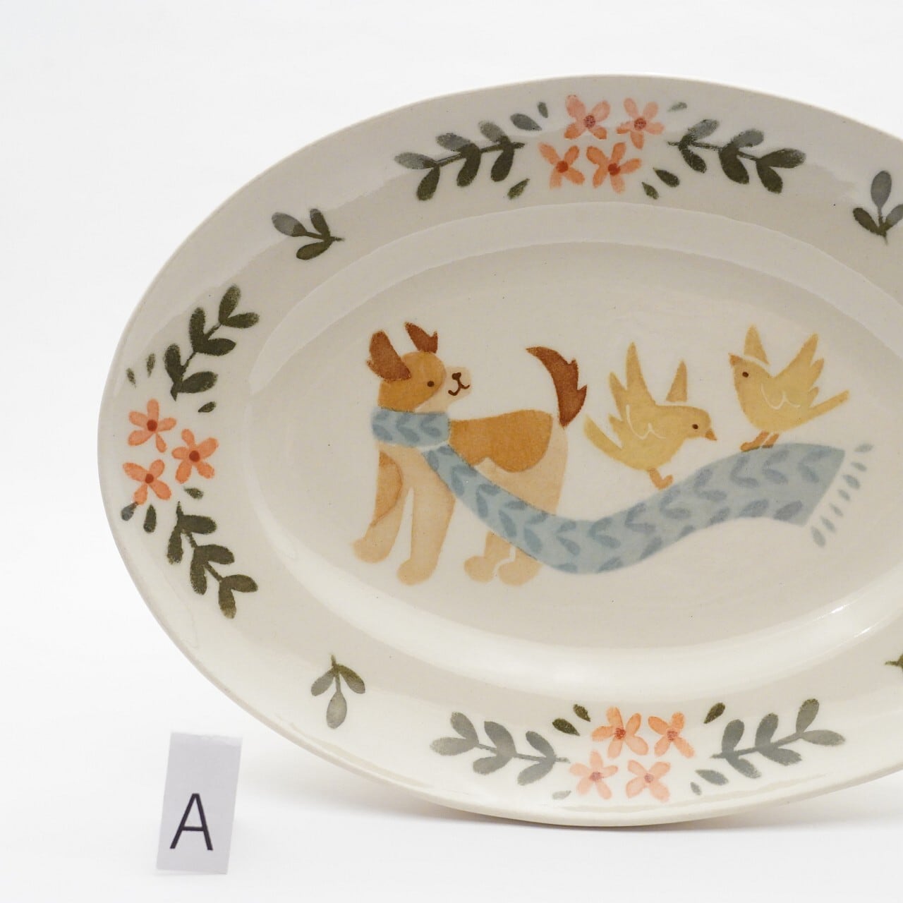 文鳥舎】楕円皿 15-1 | ろにせら ギャラリーと雑貨のお店