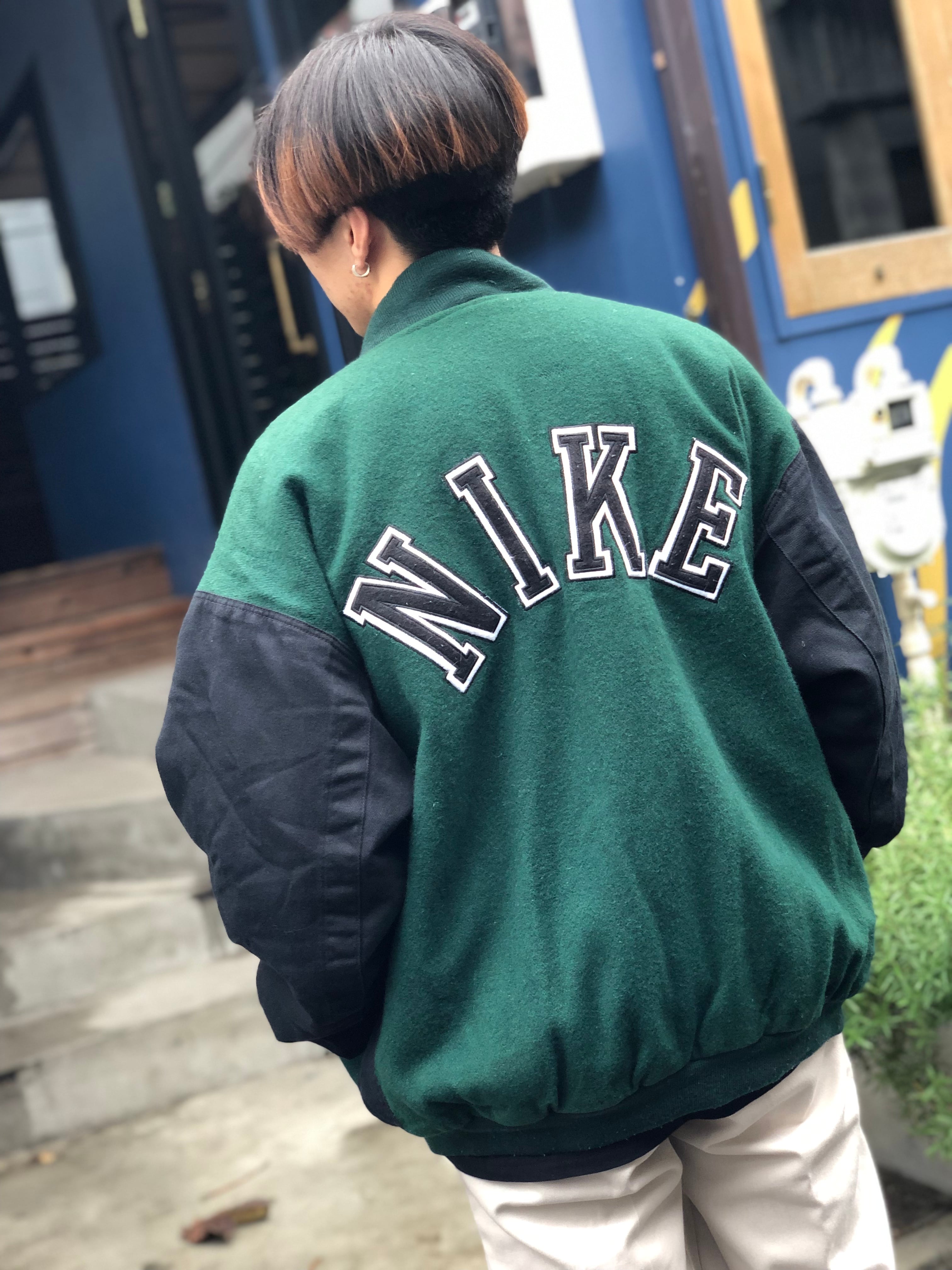 90s NIKE wool × cotton stadium jacket | What’z up powered by BASE
