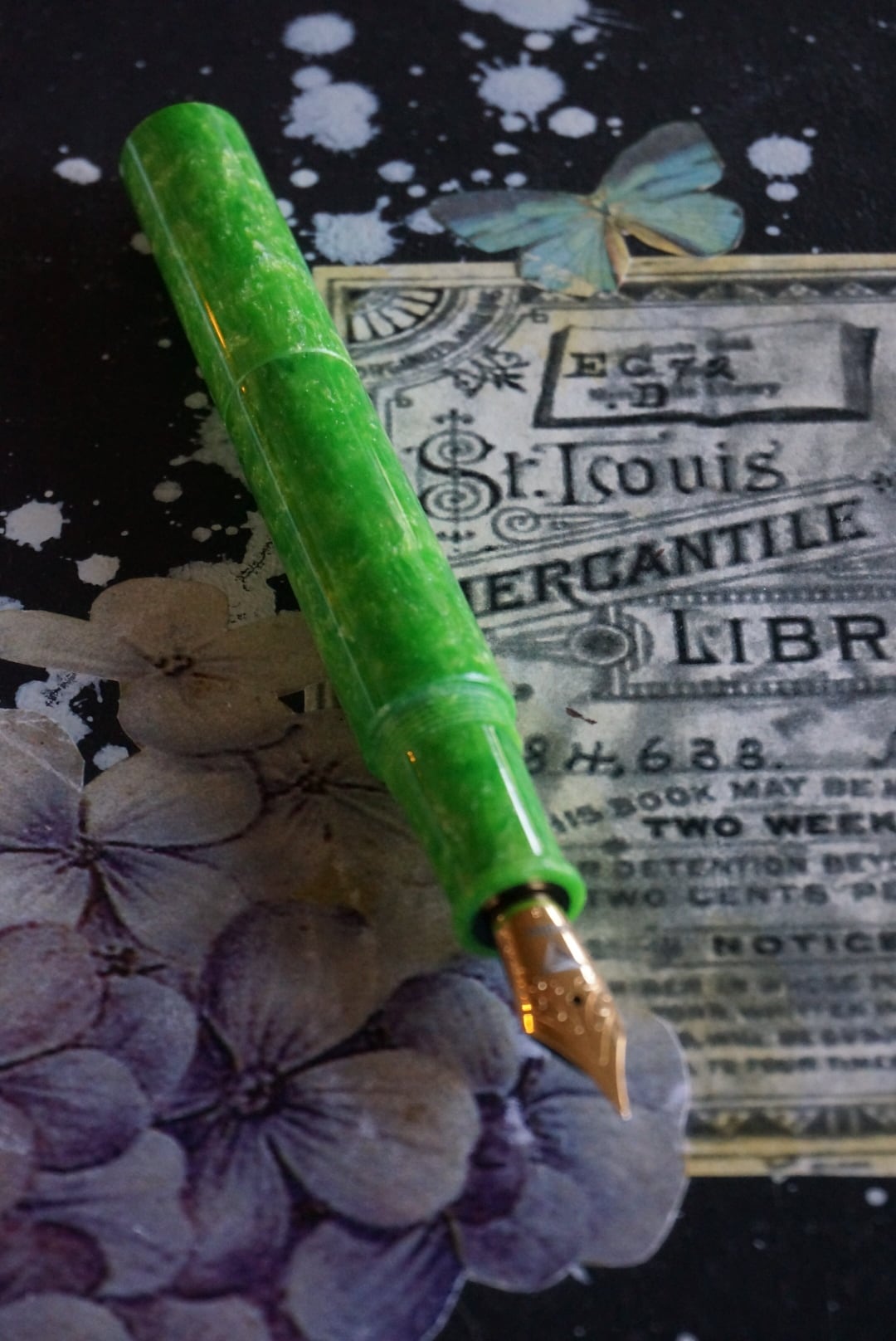 シュクル万年筆(ロングタイプ) Emerald Prism エメラルドプリズム