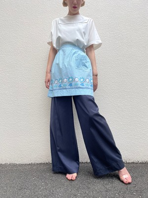 Vintage blue ginghamcheck apron