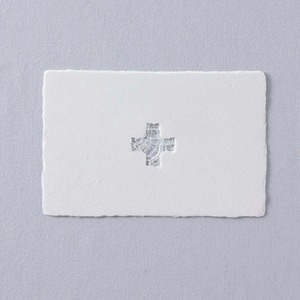 PON04　西島和紙工房 楮 透かしポストカード cross 1枚入