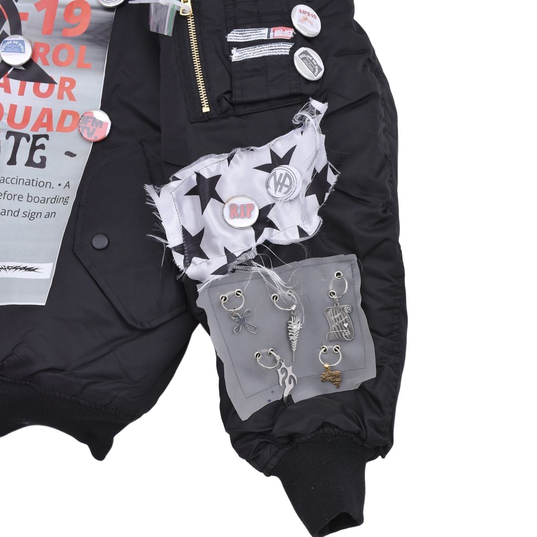 COUCOU BEBE】DEEP STATE BOMBER JACKET(BLACK) | AYIN