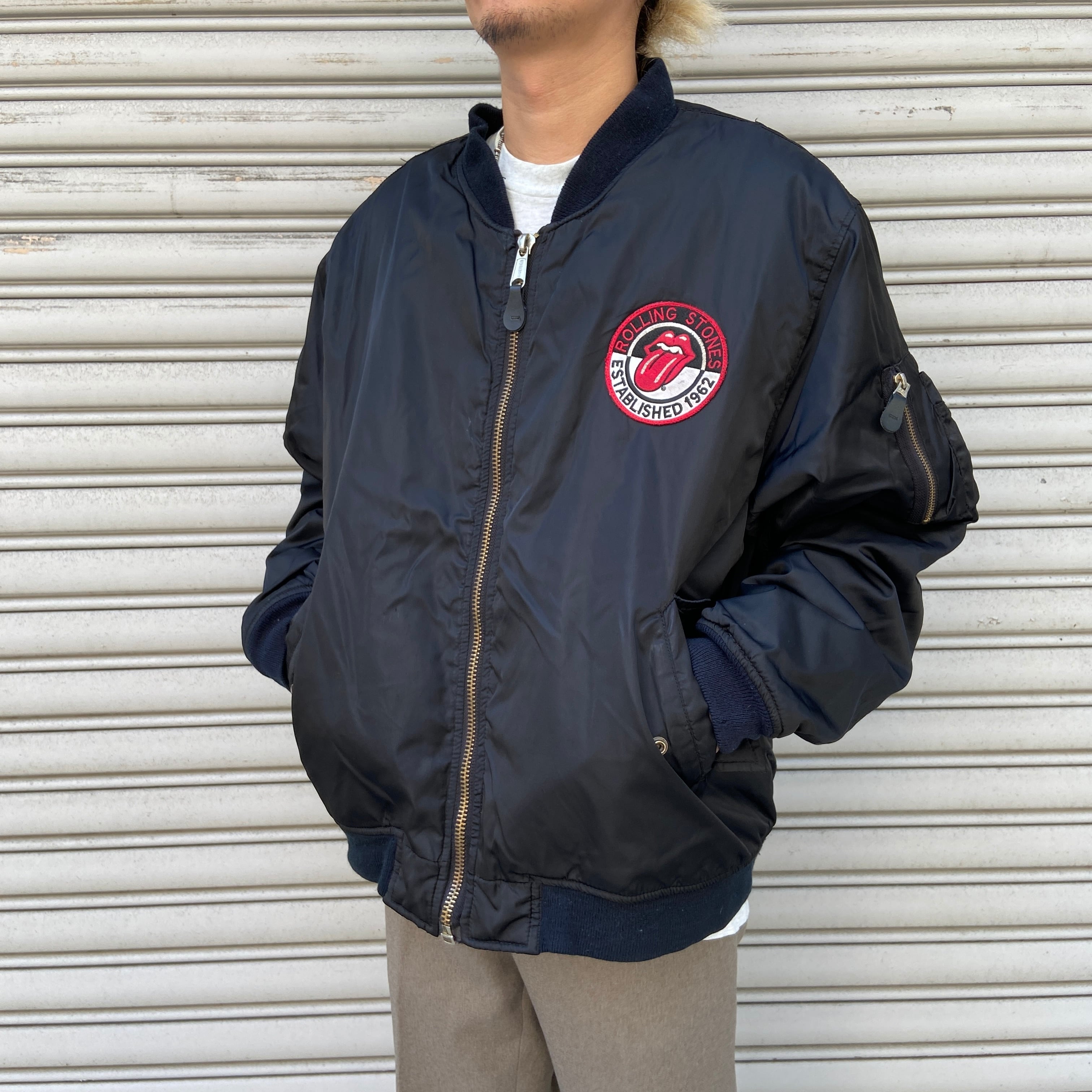 90s韓国製ビンテージ スカジャン MA1 L-2イーグルジャパン アメリカ古着 90s イングランド製 ローリングストーンズ MA-1 ツアージャケット XL