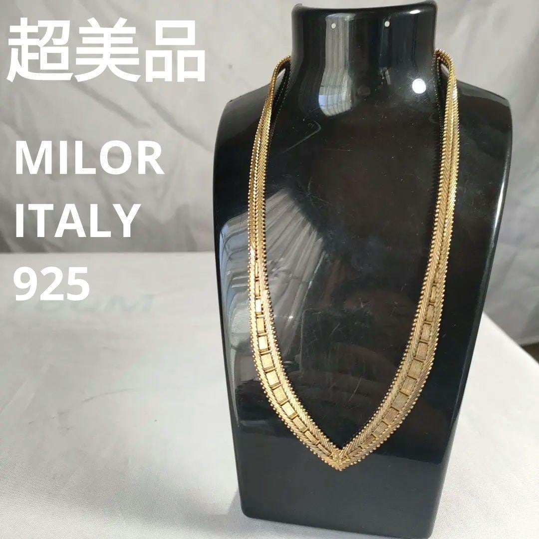 ひ577 超美品 MILOR ITALY sv925 ゴールド ネックレス | Pay ID