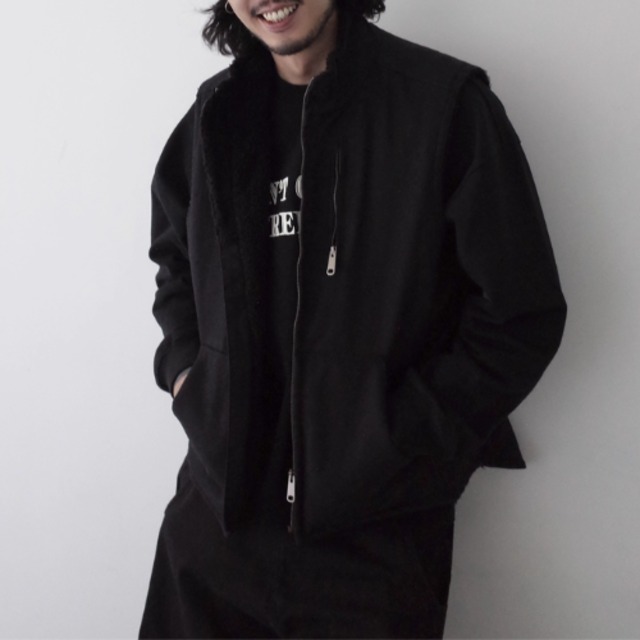 リバースボアジップベスト vi1620