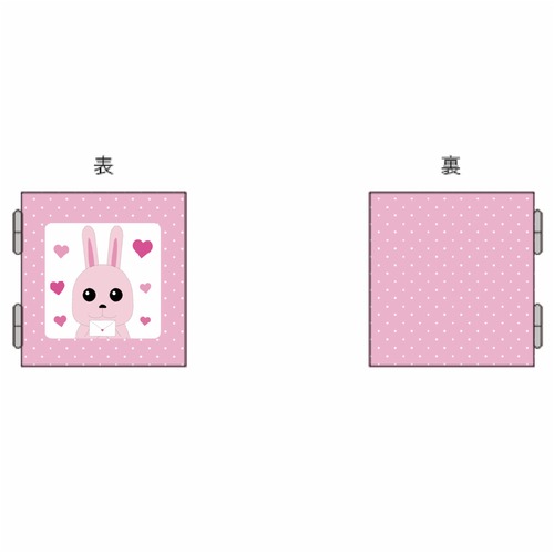 うさぎのラブレター(折りたたみコンパクトミラー(スクエア))