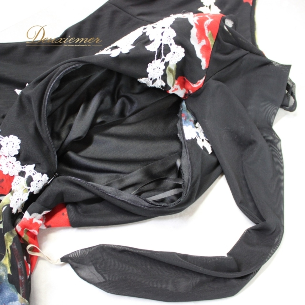 社交ダンス 衣装 スタンダード ドレス ワンピース パーティ衣装 Leirena レイリーナ 黒 赤 白 青 緑 ブラック系 ホワイト系 レッド系 フラワー柄 エレガント 柔らかい 伸縮性 ボリューム感 ハイウエスト レディース ドレスアップ 演出 舞台用 社交ダンス衣装 おしゃれ カジュアル パーティー コスチューム 体型カバー 秋冬用 上品