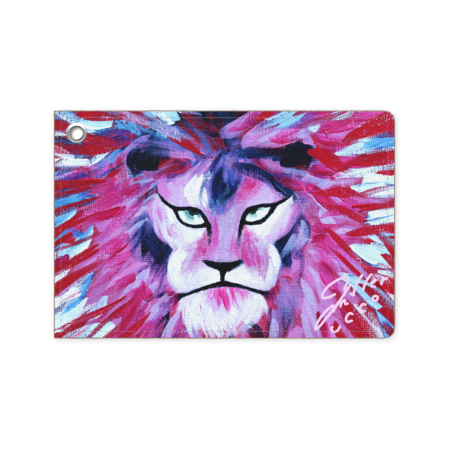 Pink Lion パスケース：ユッコ・ミラー絵画シリーズ