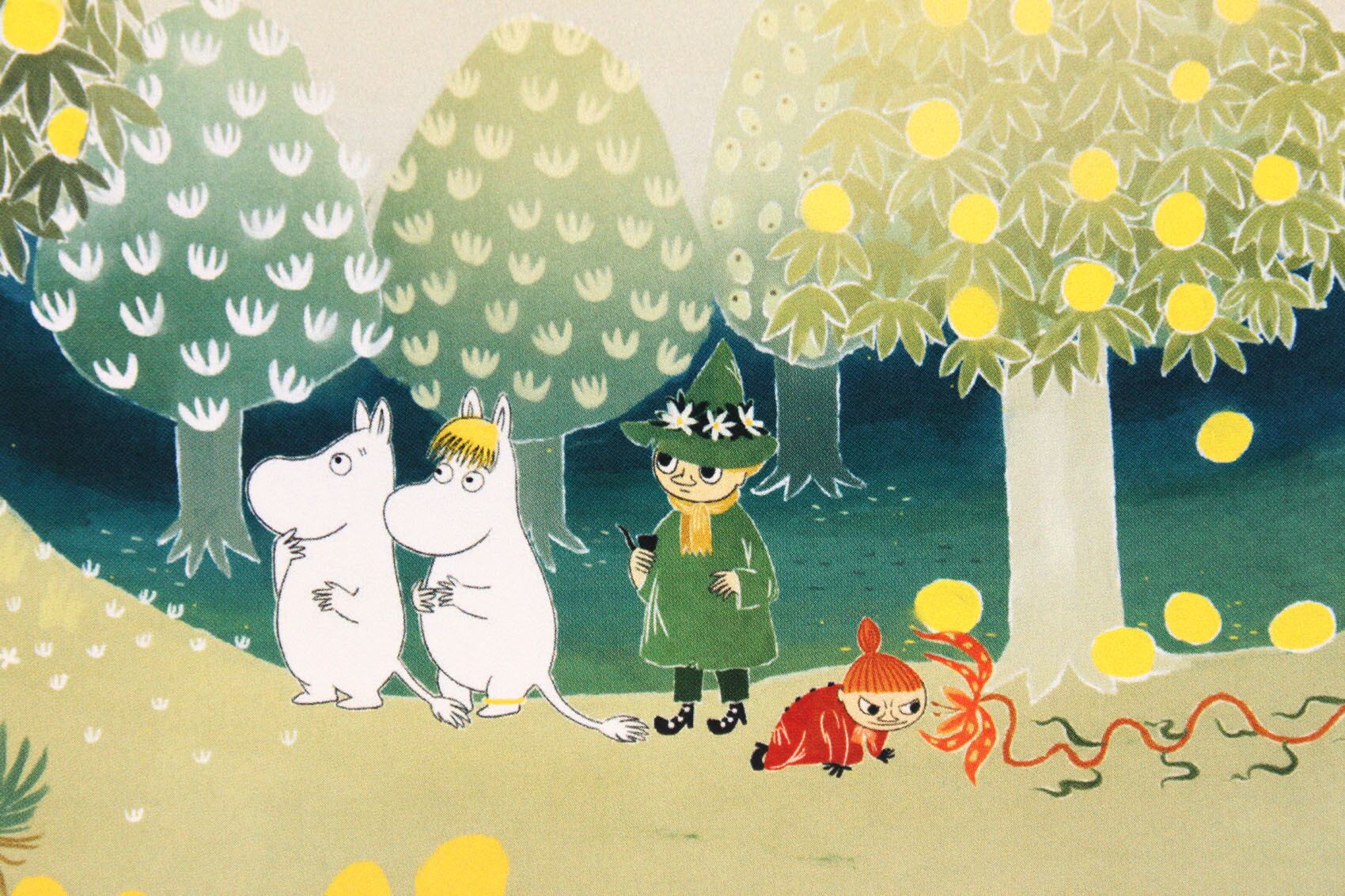 ムーミン 北欧 Postery 「ムーミン谷のジャングル」送料無料 フレーム 展示用フック付アートポスター 絵画 インテリア アート