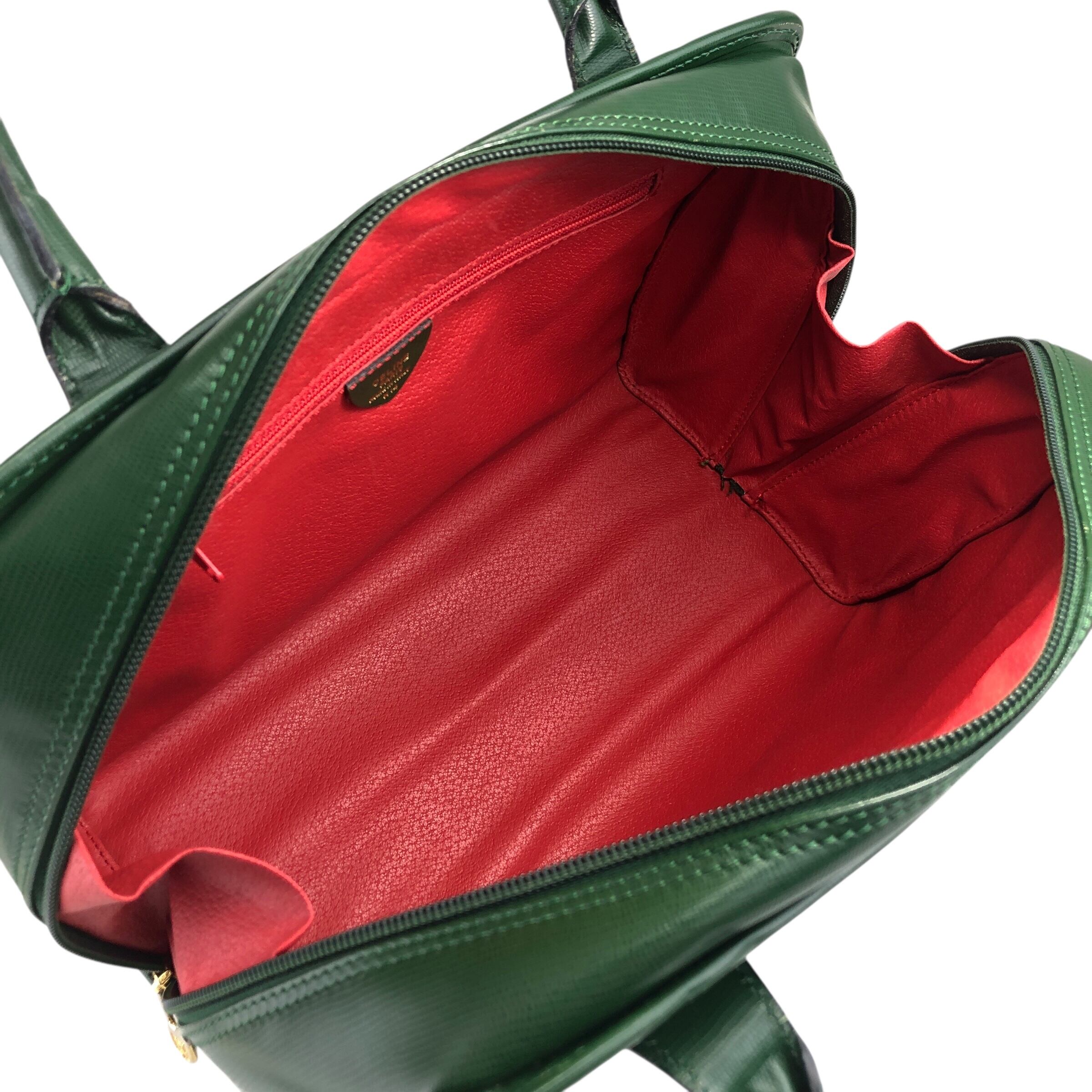 CELINE セリーヌ ハンドバッグ グリーン ロゴ サークル レザー 2way