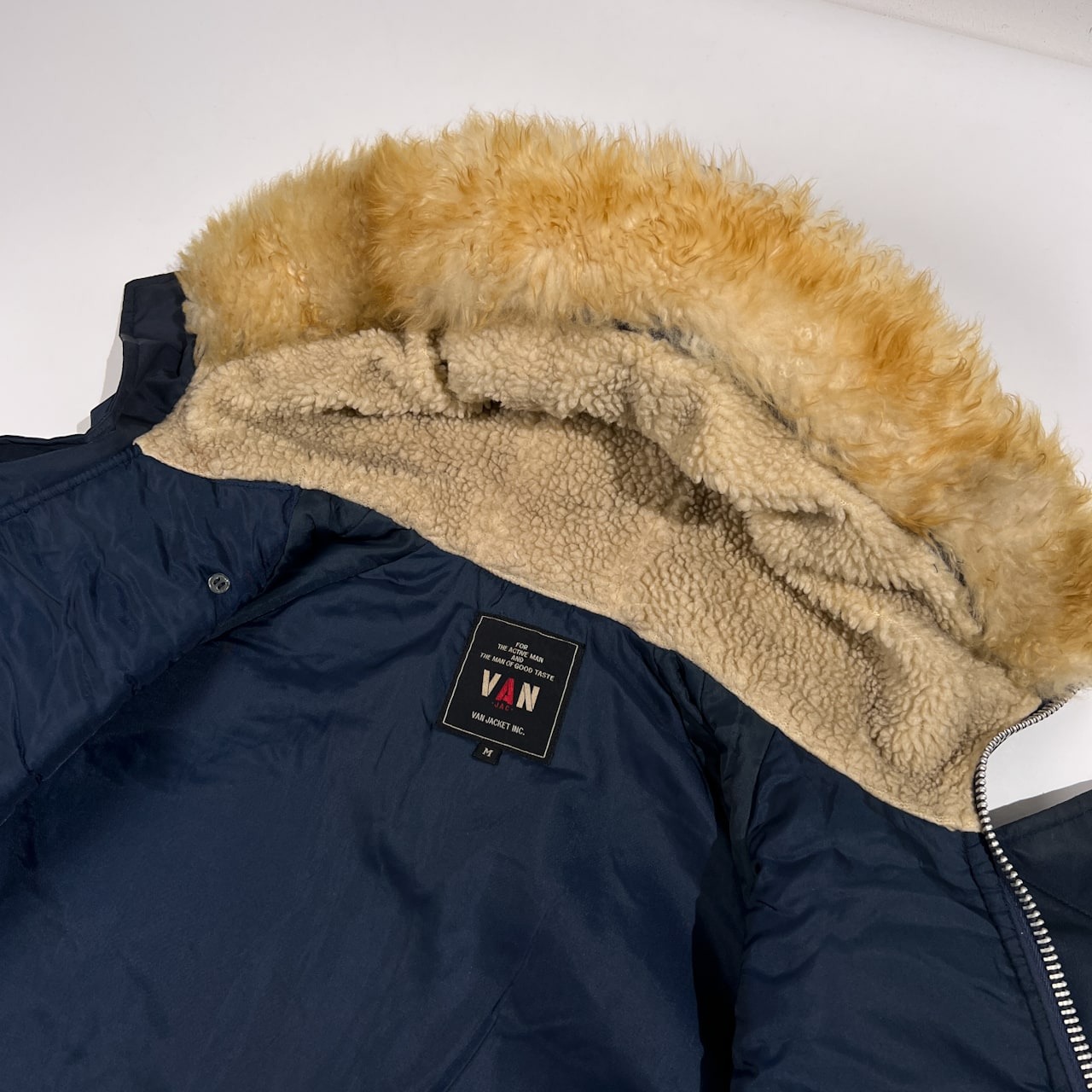 70s 希少 VAN JAC ヴァンヂャケット N-3B フライトジャケット ミリタリー コート サイズ M /紺/ネイビー/ビンテージ/当時物