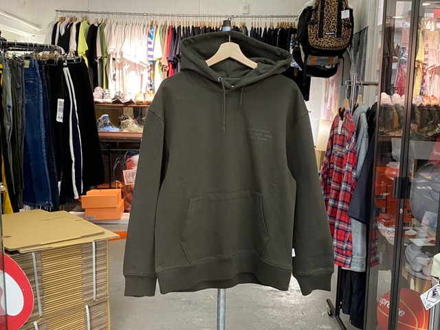 SATURDAYS SURF FRONT LOGO HOODIE BBM-61260-B MEDIUM OLIVE 0563