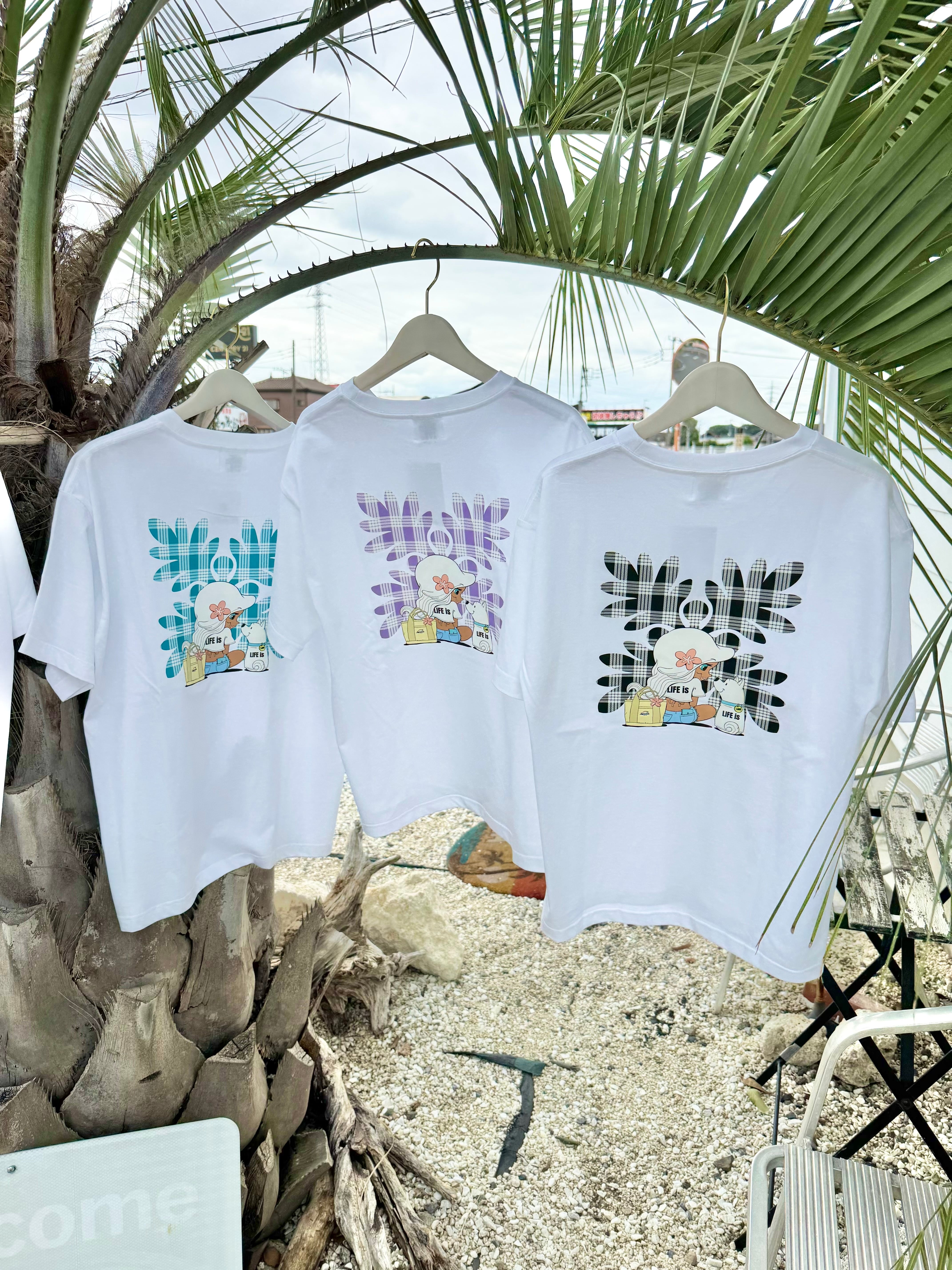 【mapuaコラボ】パラカチェック ラウアエTシャツ ¥6,990×tax