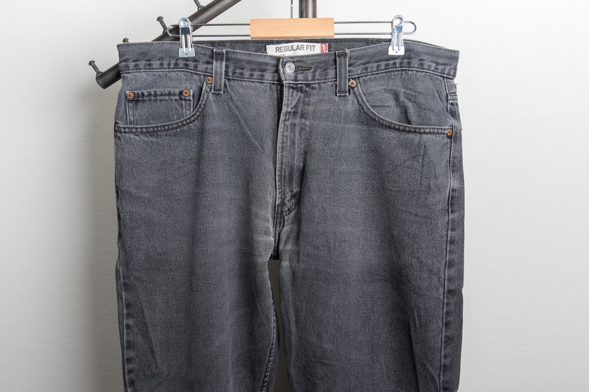 Levi's 505 ブラックデニム USA製 W38×L30 80s USA製 Levi'sリーバイス 505 ケミカルウォッシュ ブラック
