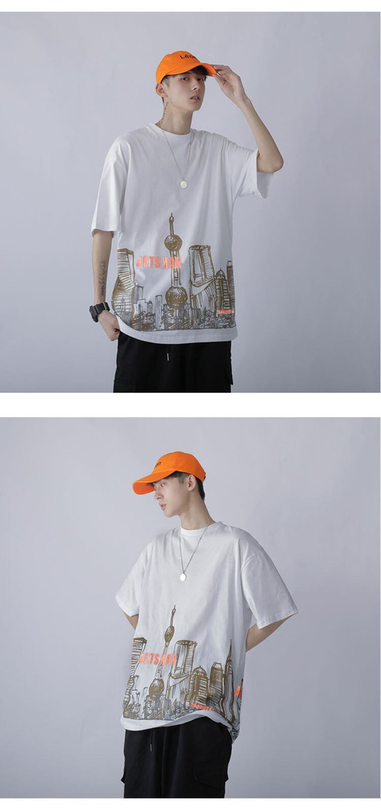 全2色 Tシャツ カットソー プリント カジュアル シンプル