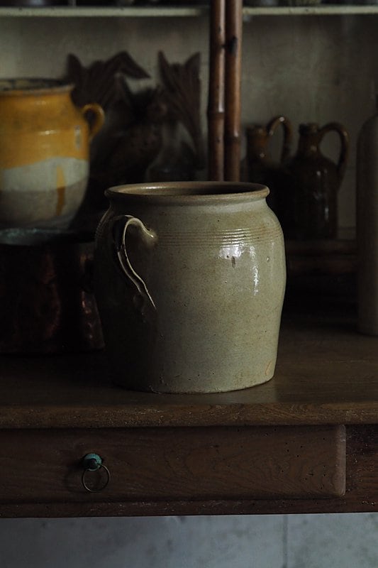 南仏のコンフィポット-antique french pottery pot | アンティーク
