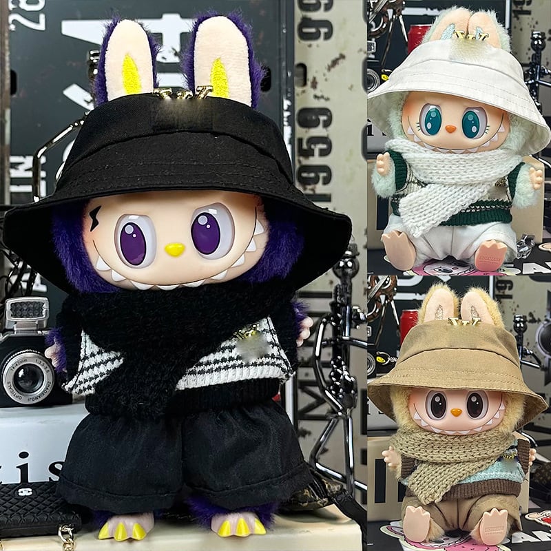 超お得♡ シンプルおしゃれ!Labubu ラブブ セーター コーデ 5点セット おしゃれ 高級感 3色 落ち着いた デザイン シンプル オーソドックス 15cm 17cm 着せ替え 抜かりない こだわり