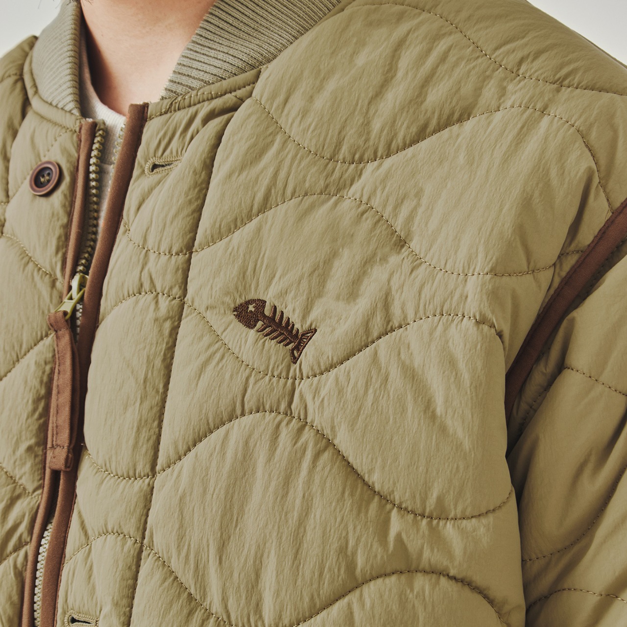 ウェーブキルティング パイピングジャケット K5545 - 3