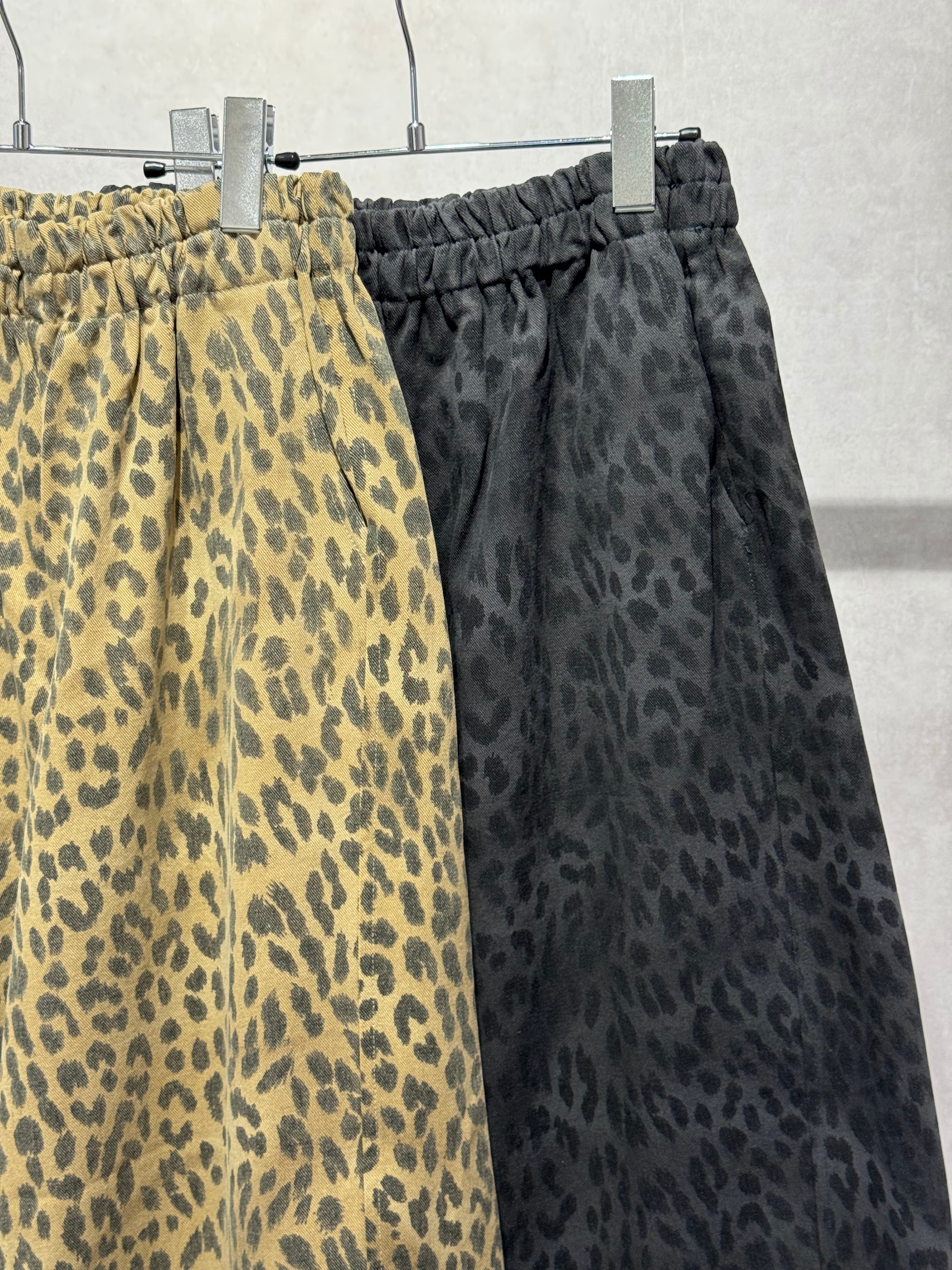 leopard curve wide pants