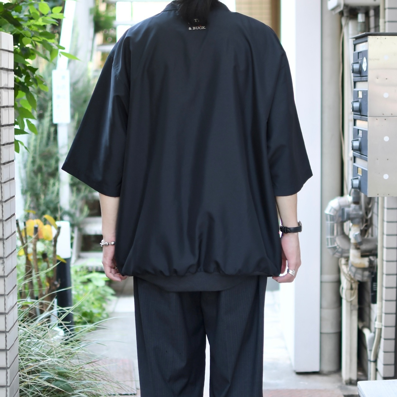 dead stock half sleeve nylon pullover