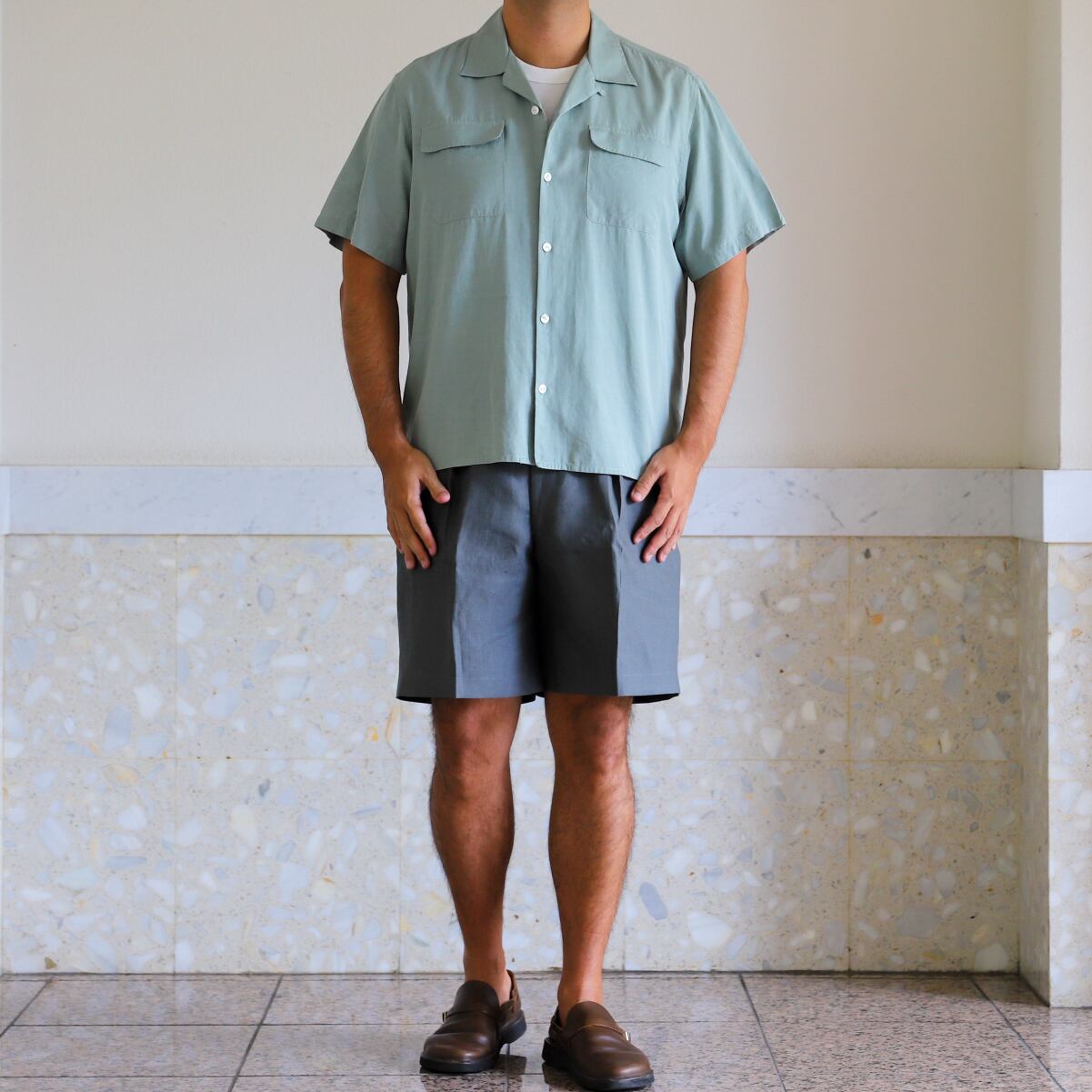 定価10万】Ralph Lauren Purple Label special Lyocell shirt S/S made
