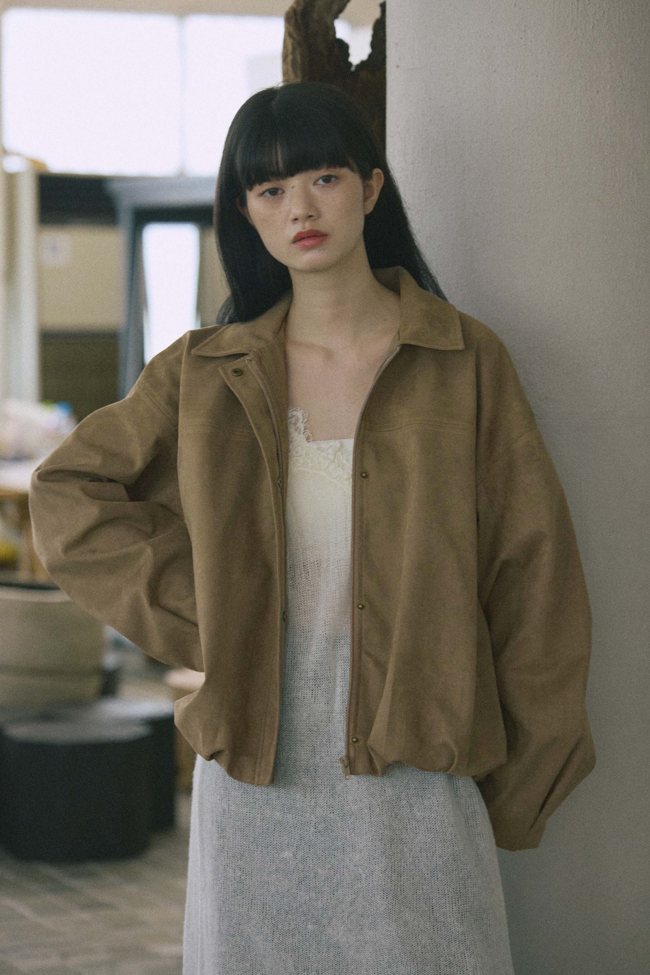 DU260719 Suede Volume Blouson【Outer Collection】