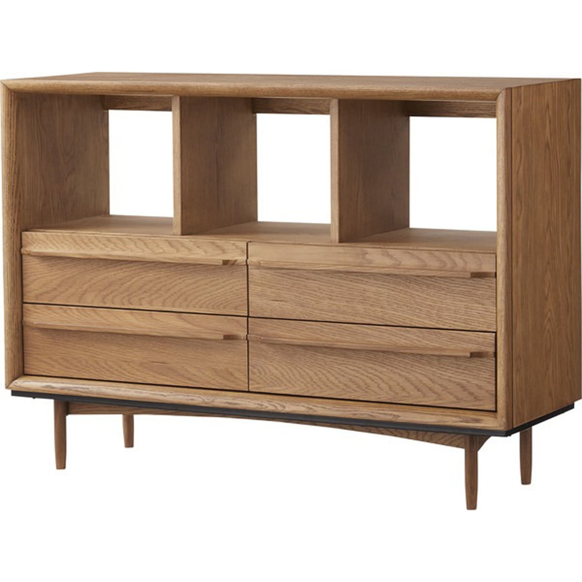 チェスト W1000×D340×H720 オープンラック オープンチェスト シンプル 収納棚 収納 棚 ティモ 木製 天然木 木製チェスト 木製家具 収納家具 ナチュラル ブラウン リビング ダイニング ショップ 店舗 カフェ