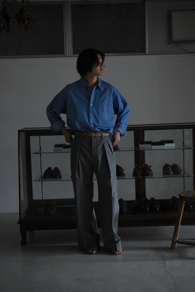 FOUNDOUR / REGULAR COLLAR DENIM SHIRT