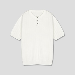 【MuscleFit】Twist Cable Short Henry Neck Knit(6color)