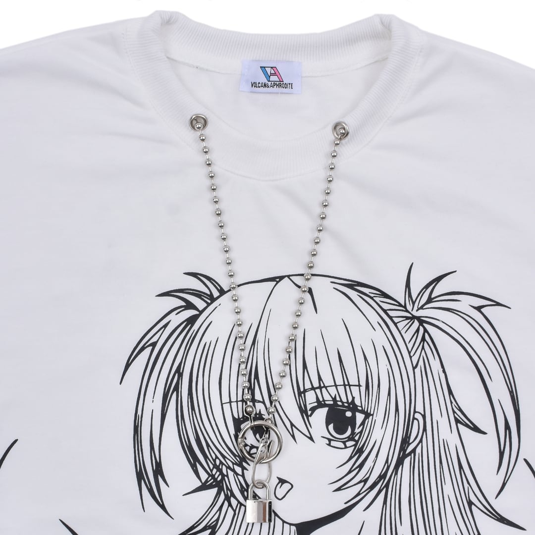 ハーフツインGIRLダメージ SUPER BIG Tシャツ | VOLCAN&APHRODITE 公式通販