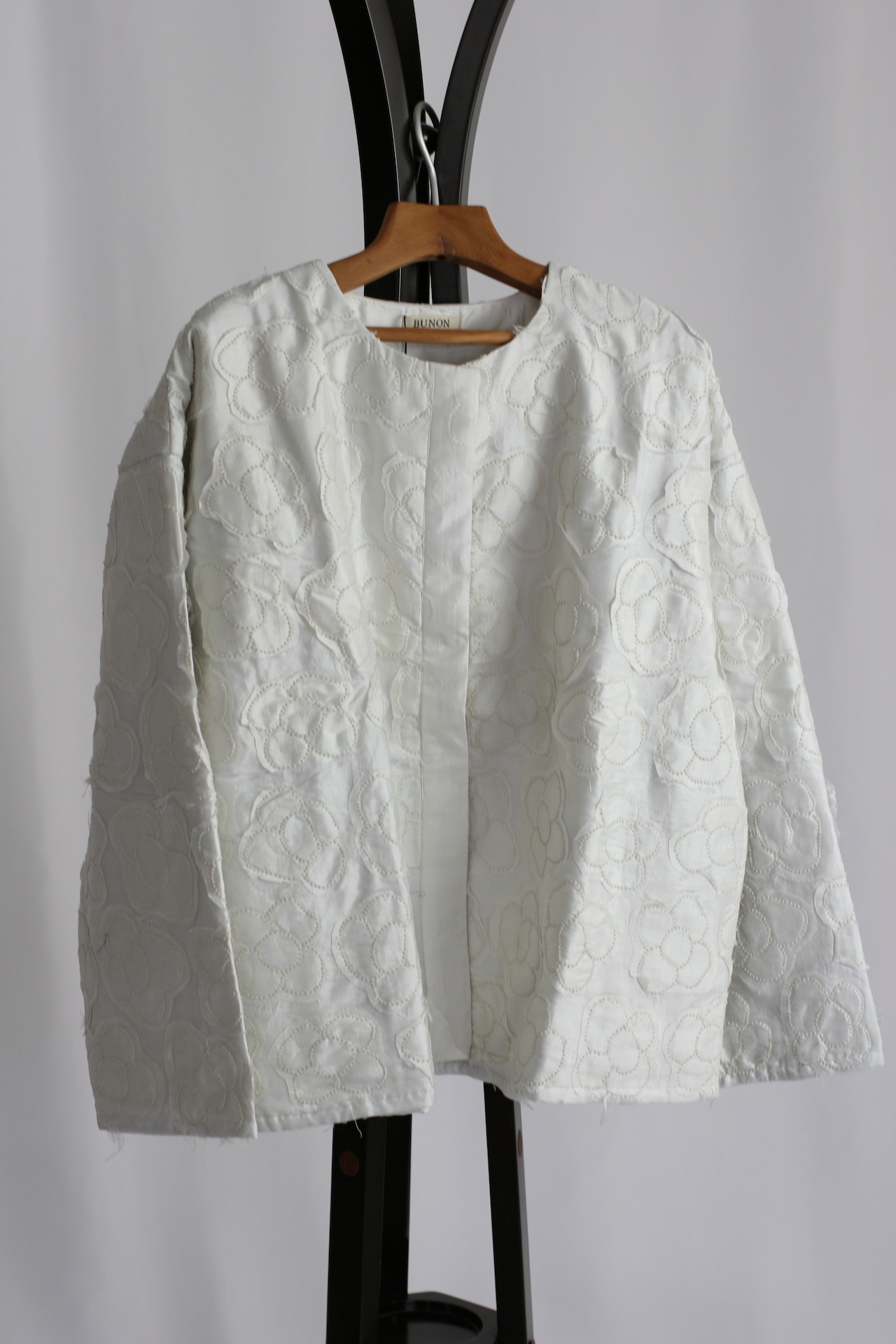 【BUNON】Khadi Silk Flower Quilting Blouson(BN2651)
