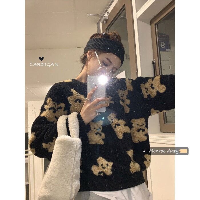 セーター スタイルベルベットオータムウィンタールーズジャケット 秋物 冬物 モンロー91504999933