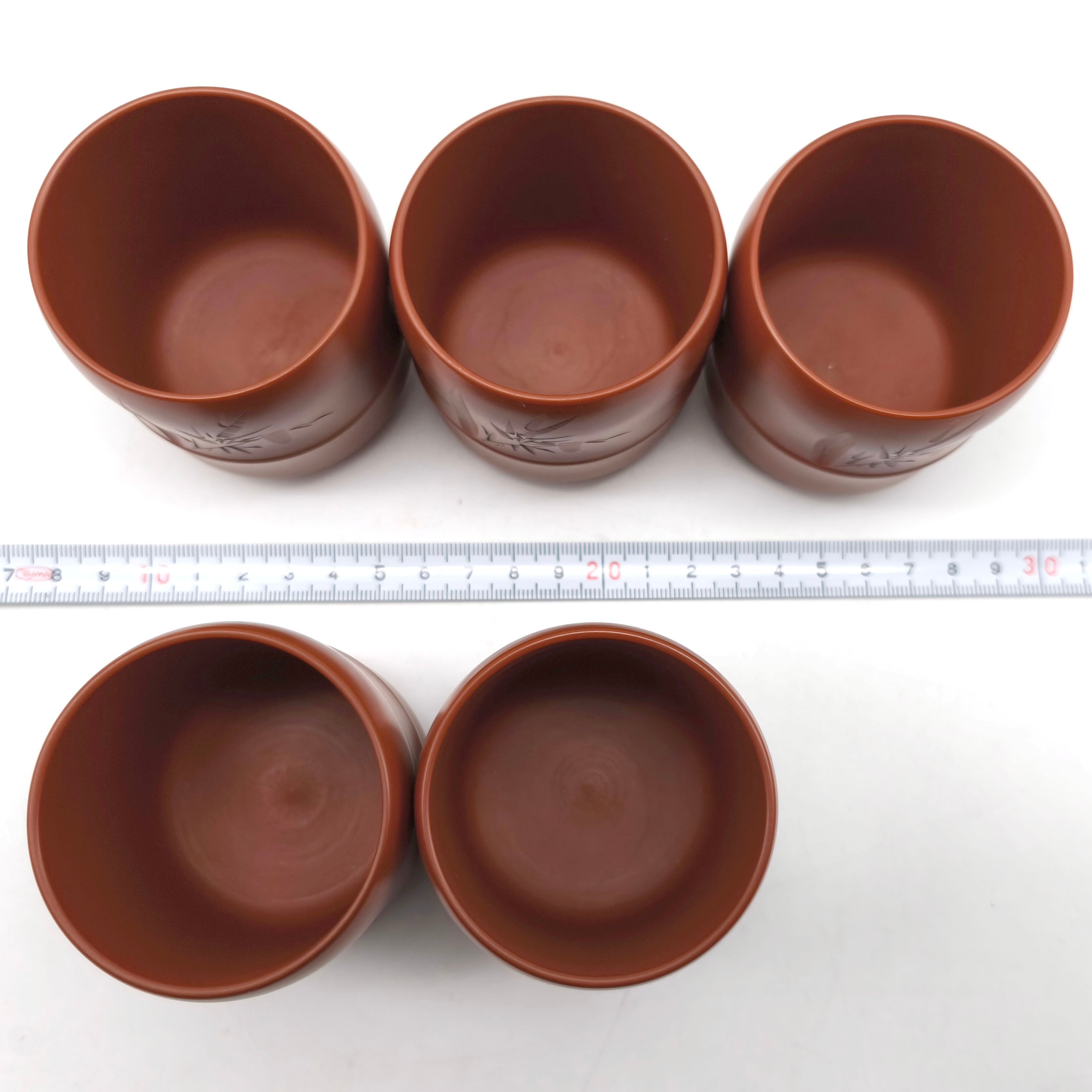 常滑焼・朱泥・急須・湯呑セット・No.250329-26・梱包サイズ60