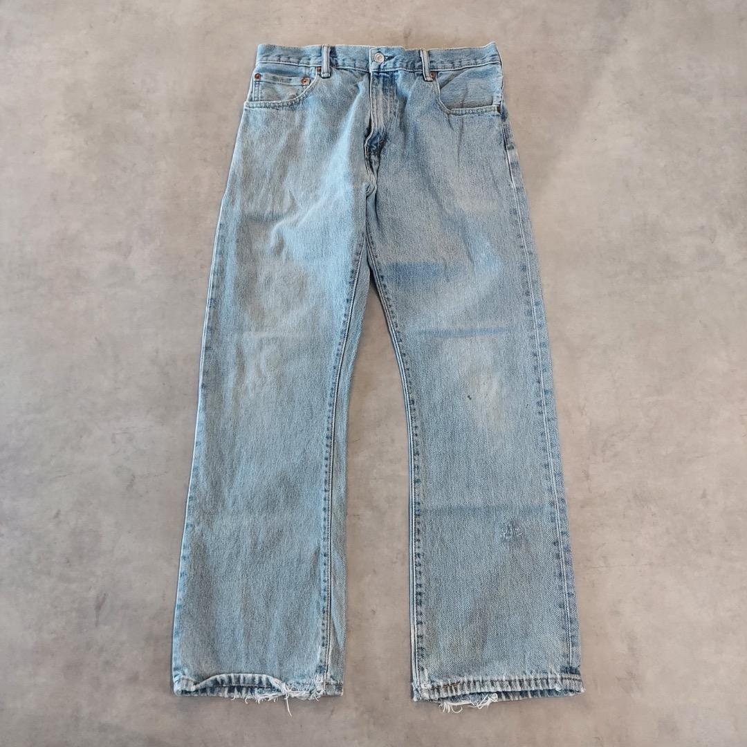 リーバイス517 Levis W33 フレア ブーツ青 古着 ボトム 22175