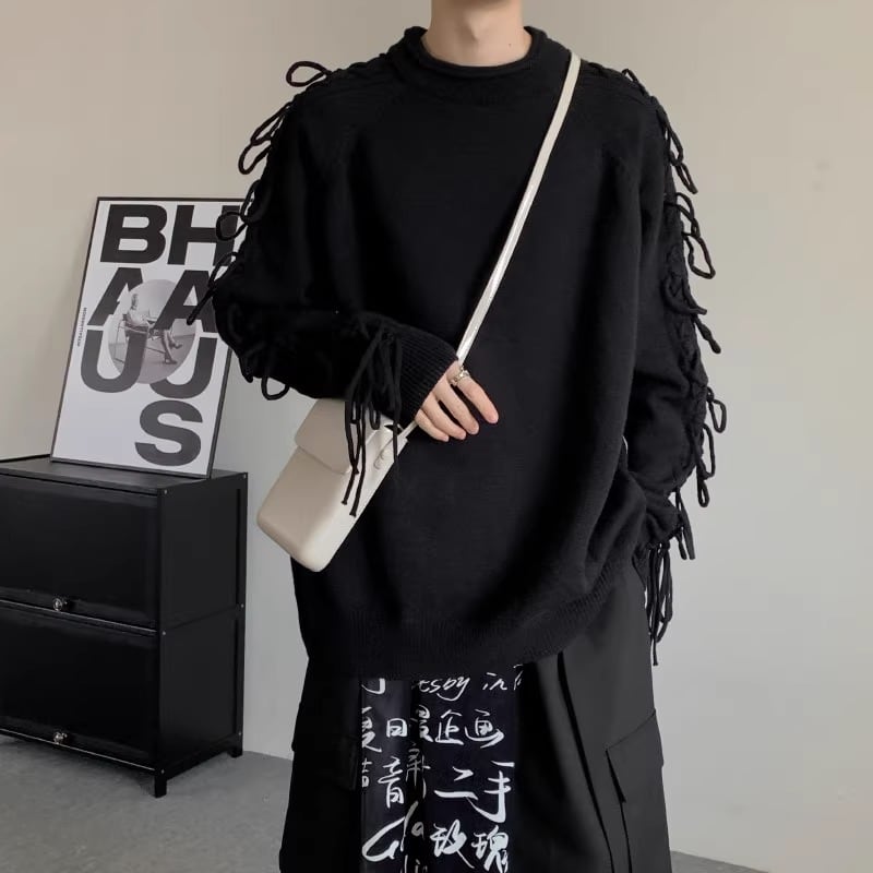 デザインスリーブニットトップス 3color MTO0524