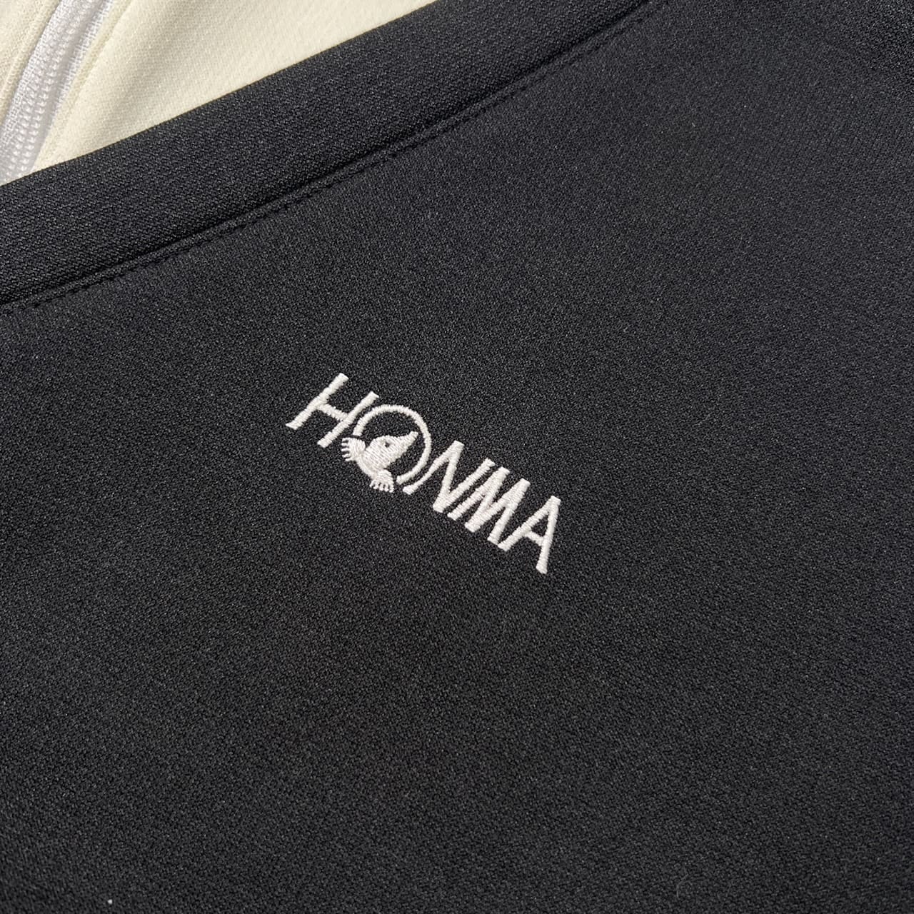 HONMA ホンマ ゴルフ レイヤード風 ハーフジップ ジャージ トレーナー シャツ サイズ M /ブラック×ホワイト
