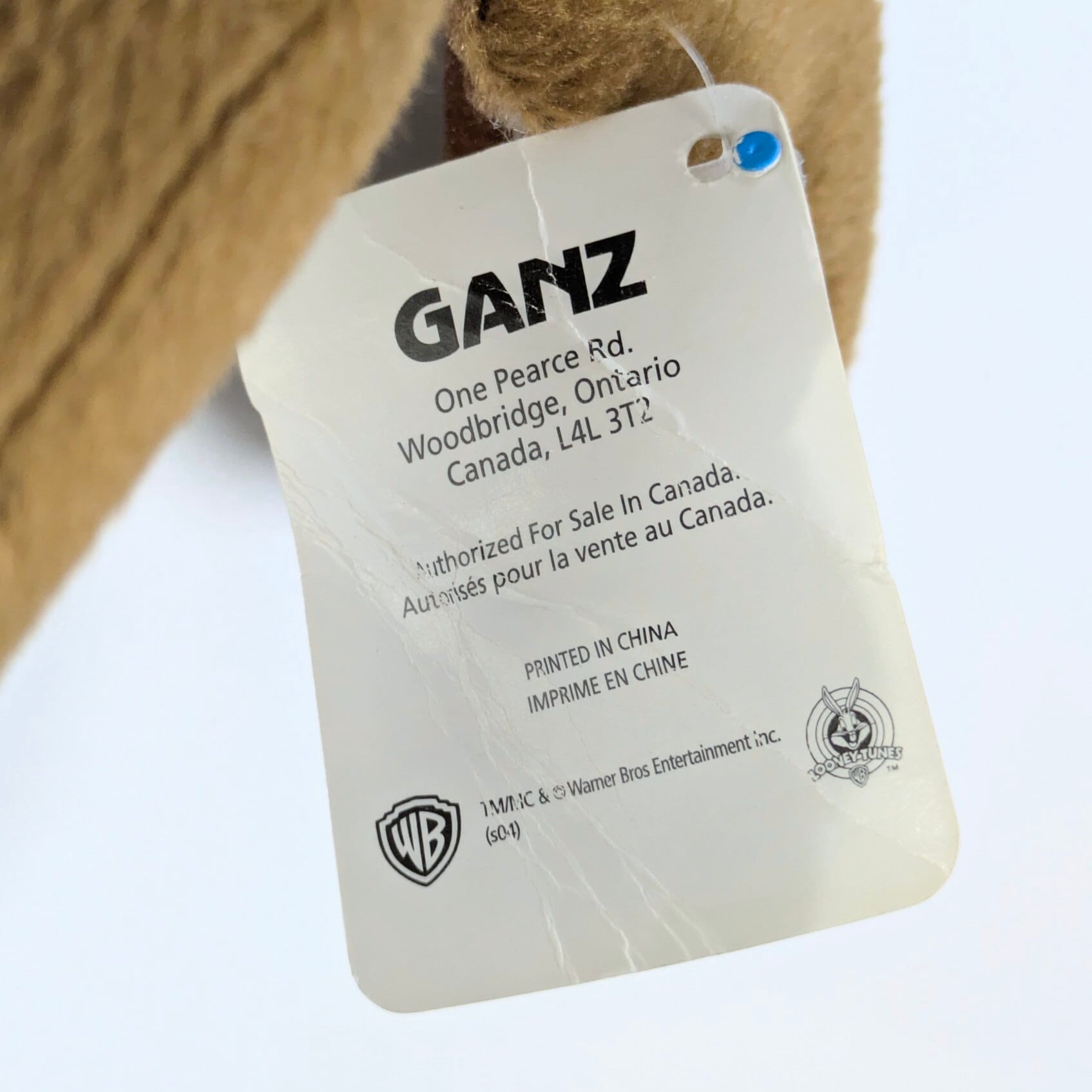 ☆ DEADSTOCK / VINTAGE 90' ☆【 Looney Tunes ( ルーニーテューンズ ) 】ワイリー・コヨーテ plush CANADA LIMITED / ぬいぐるみ / プラッシュ 〚アメリカン雑貨 アメトイ〛